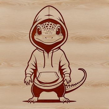 A cartoon lizard illustration created as a vector graphic, suitable for various digital applications.