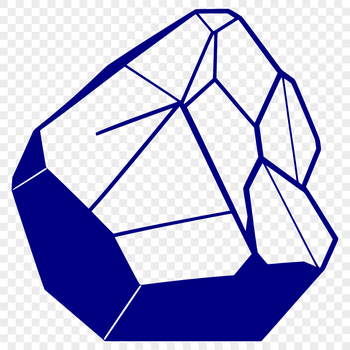 A digital illustration of a rock, created as a vector graphic for print or digital use.