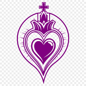 Sacred Heart icon in high-resolution vector format, ideal for use in various designs and projects.