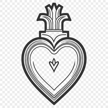 A high-quality vector design illustration of the Sacred Heart.