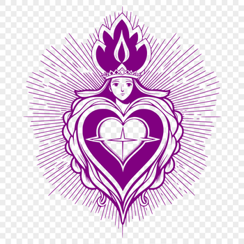 A vector illustration of the Sacred Heart, suitable for commercial or personal use in various digital formats.