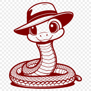 A reptile snake illustration in a vector format.