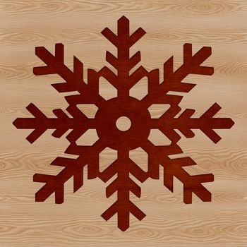 A delicate, intricate snowflake design made from connected lines and curves.