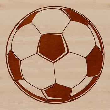 A simple design of a football ball with stitching details, ideal for vector art projects.