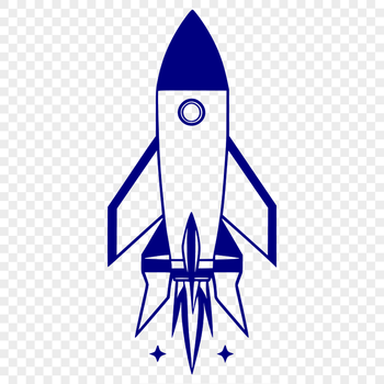 A detailed illustration of a futuristic spaceship designed as a vector graphic for various digital and crafting applications.