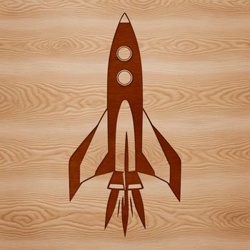 A high-resolution 2D illustration of a futuristic spaceship.