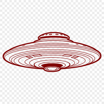 Illustrated spaceship concept in vector format, suitable for digital cutting machines like Cricut.