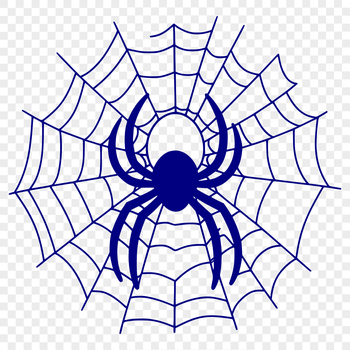 An intricate design of a spider web created as a scalable SVG graphic.