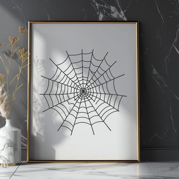 A delicate illustration of a spider web in intricate detail, suitable for vector design applications.