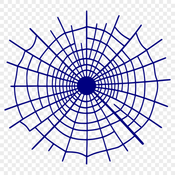 A stylized illustration of a spider web in vector format, suitable for digital and printing applications.
