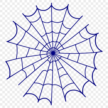 A high-quality digital representation of a spider's intricate web, suitable for vector design projects.