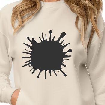 A colorful splat shape made from vector lines and shapes, suitable for digital designs.