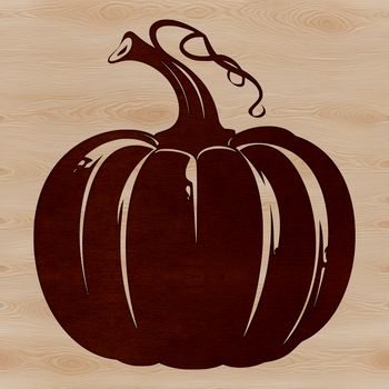 A vector illustration of a ripe yellow squash with green vines.