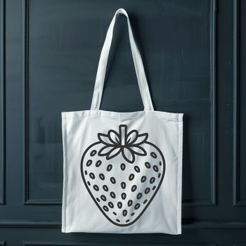 A high-quality, digital representation of a strawberry fruit.