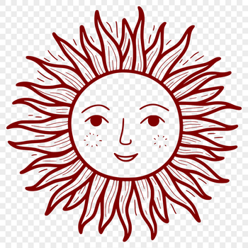 Illustrative representation of the sun in vector format.