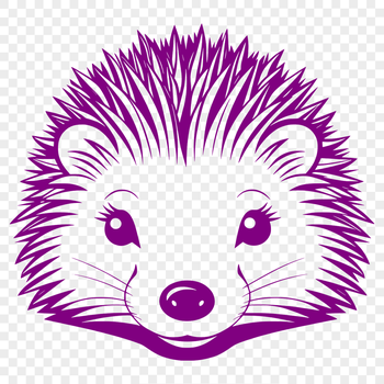 A detailed illustration of a hedgehog, suitable for vector design projects.