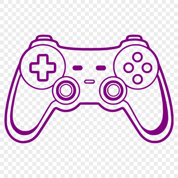 Vector illustration of a standard game controller with buttons and sticks.