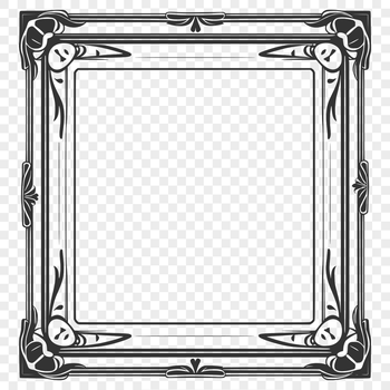 A digital illustration of a frame with clean lines and simple design.