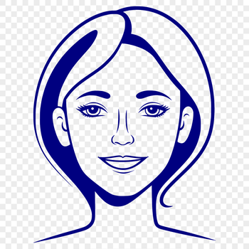 A detailed vector illustration of a female figure, ideal for crafting and cutting machine projects.