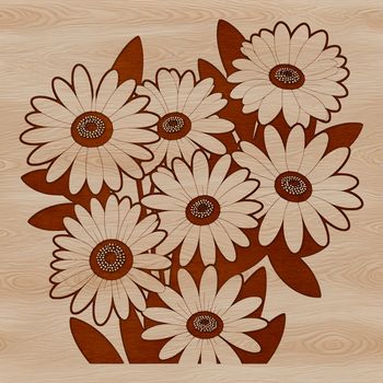 A simple white daisy with yellow petals against a transparent background.