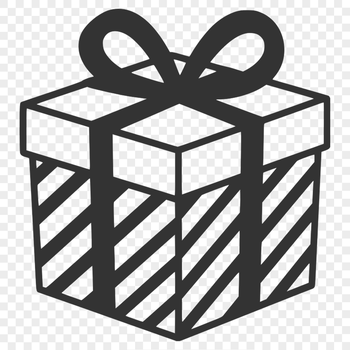 A simple vector illustration of a gift box with a bow, suitable for various designs and projects.