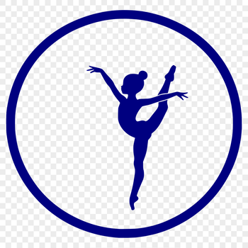 A silhouette of a female gymnast in mid-air, performing a floor exercise.