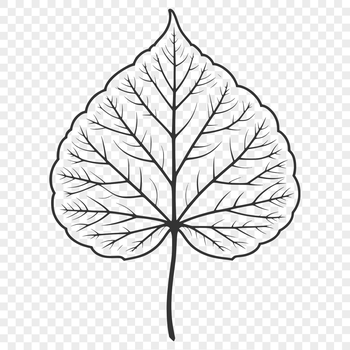 A single, detailed leaf design in vector format, suitable for cutting machines and laser cutters.