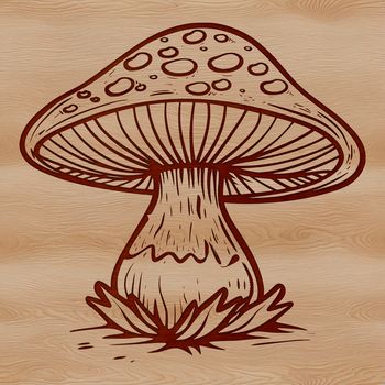 A simple mushroom illustration created as a vector design.