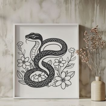 A colorful illustration of a reptile with scaly skin, suitable for use in graphic design projects.