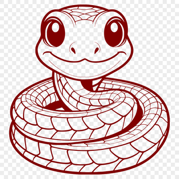 A stylized illustration of a snake in vector format, suitable for various applications.