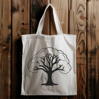 A stylized illustration of a tree with branches and leaves, created as a vector graphic in SVG format.