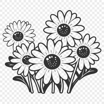 High-quality SVG representation of a blooming daisy.