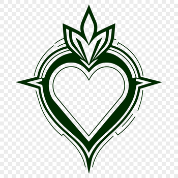 Vector illustration of the Sacred Heart, a symbol of devotion in Christian faith.