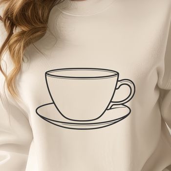 A simple teacup illustration with a clean design.