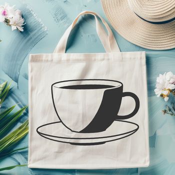 A simple vector illustration of a teacup with a saucer.