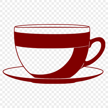 A digital representation of a teacup, ideal for vector graphics and design projects.