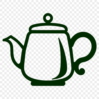 A decorative teapot designed as a vector graphic, suitable for cutting machines and laser cutters.