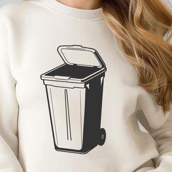 A simple vector illustration of a trash can for graphic design projects.