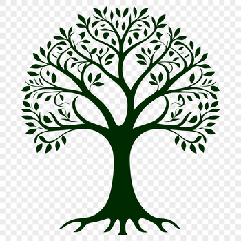 A detailed, scalable vector graphic of a tree for digital design.