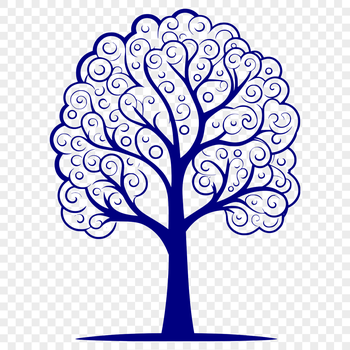 A detailed vector illustration of a tree with roots and branches.