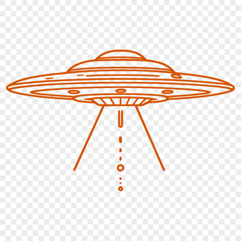 A futuristic spaceship design made from clean lines and minimalist shapes.