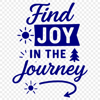 Vector illustrations of motivational vacation phrases in various colors.