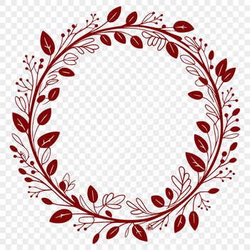 A floral wreath designed as a vector graphic in SVG format, suitable for various digital applications.