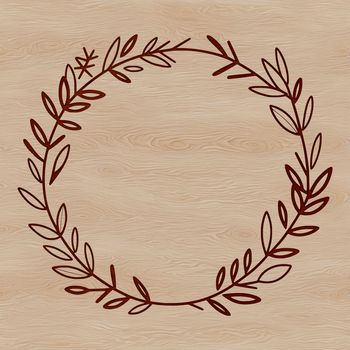 A decorative floral wreath designed as a vector graphic for digital and print use.