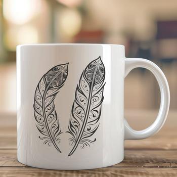 A single white bird feather with a subtle texture.