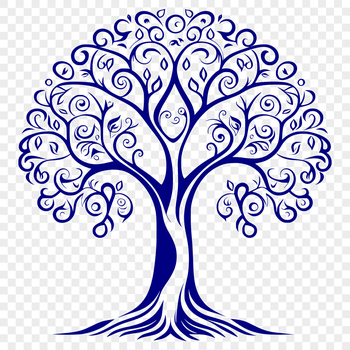 An SVG graphic representation of a tree for digital design purposes.