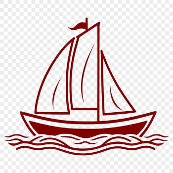 A detailed illustration of a boat for graphic design and digital art projects.