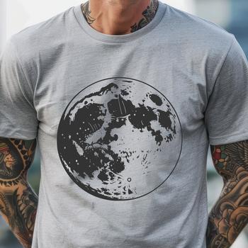 A high-quality SVG illustration of the full moon in space.