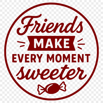 Friendship quote illustration created as a vector graphic for personal or commercial use.