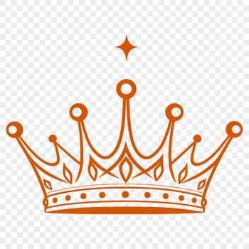 Illustrative crown design created in vector format using SVG technology.